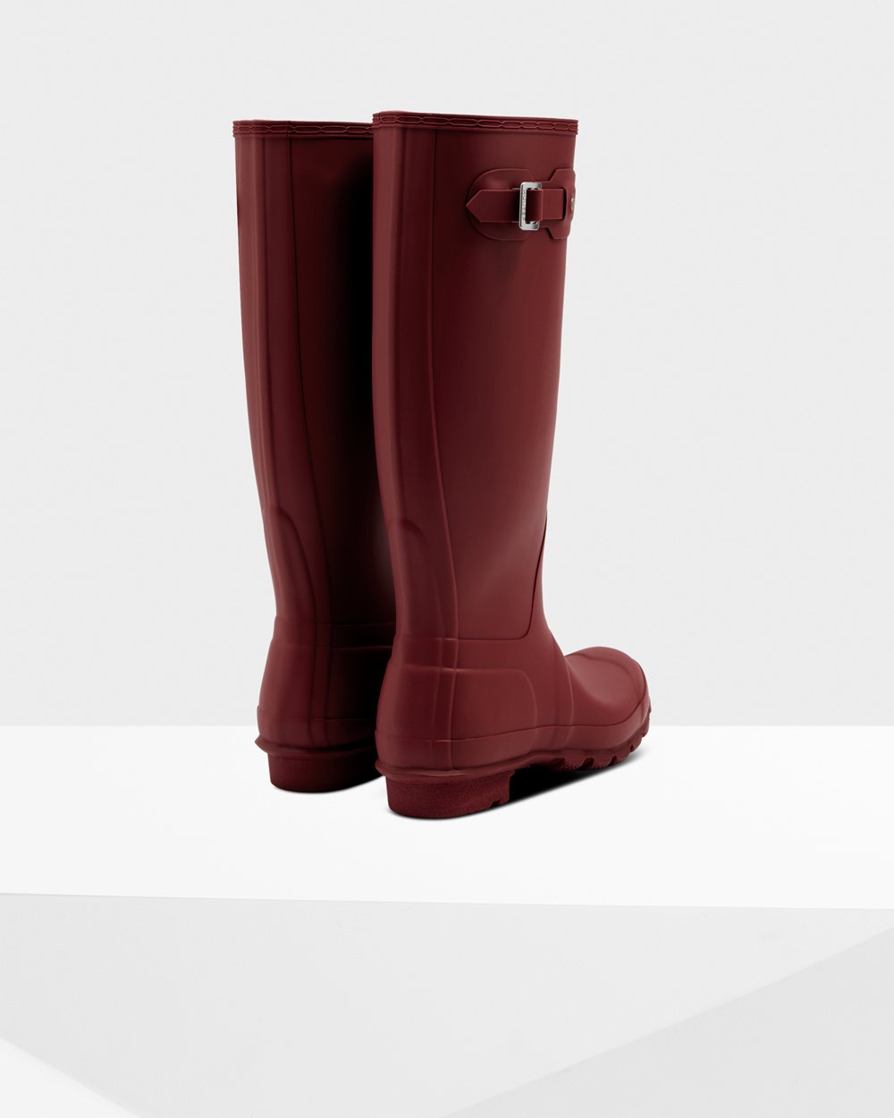 Hoge Regenlaarzen Dames - Hunter Original - Grijs Rood - 18XQASJUG